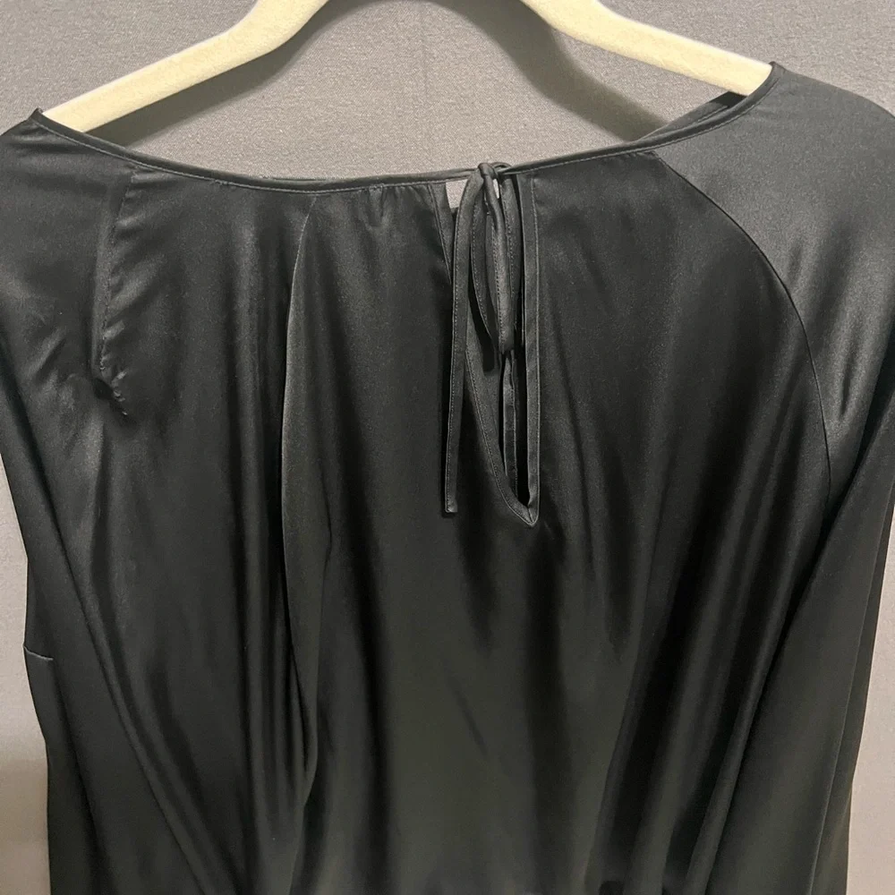 Eloquii Elegant Black Blouse with balloon sleeves. - Picture 3 of 3